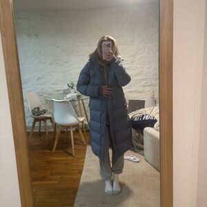 Aritzia - The Super Puff Long - XS - Slate Blue - Water Repellent Fabric